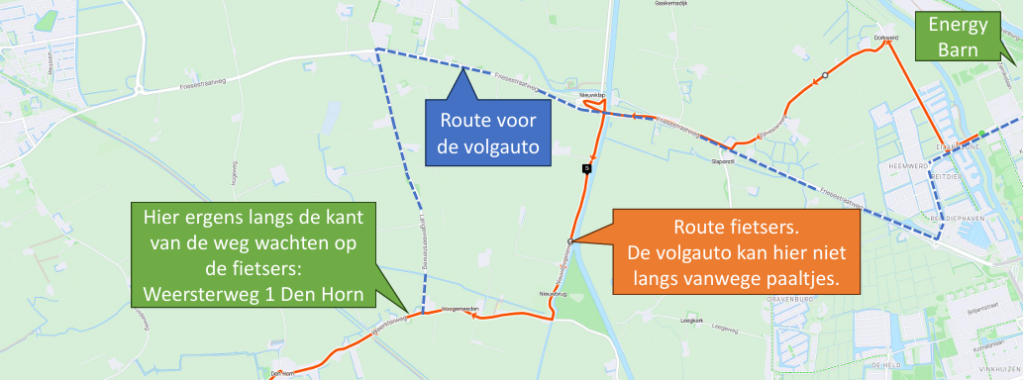 Informatie voor chauffeurs volgauto’s